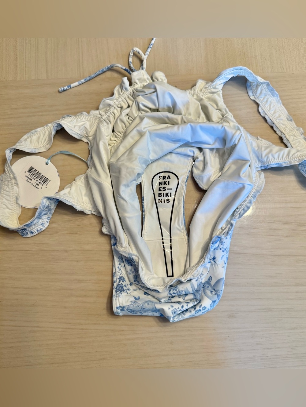 Frankie's Bikinis Gigi Hadid Fawn One-Piece Milkmaid Hat Bandana Scarf Swimsuit - Picture 11 of 16